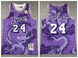 Los Angeles Lakers the Year of the Loong 24 Kobe Bryant Basketball Jersey Purple
