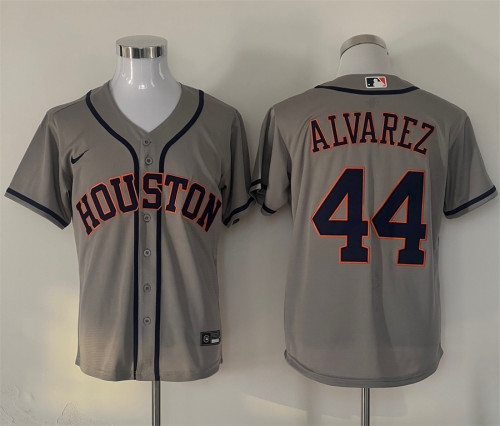 Nike Houston Astros 44 Yordan alvarez Baseball Jersey Gray