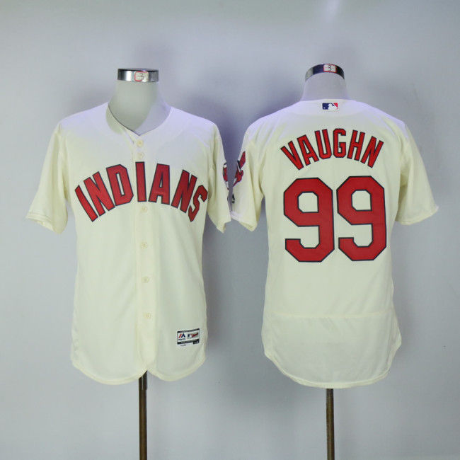 Cleveland indians 99 Rick Vaughn Flexbase Baseball Jersey Beige