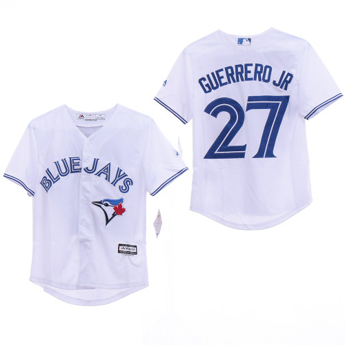 Youth Toronto Blue Jays 27 Vladimir Guerrero Jr. Baseball Jersey White
