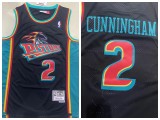 Detroit Pistons 2 Cade Cunningham Basketball Jersey Black Retro