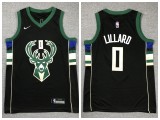 Youth Nike Milwaukee Bucks 0 Damian Lillard Basketball Jersey Black