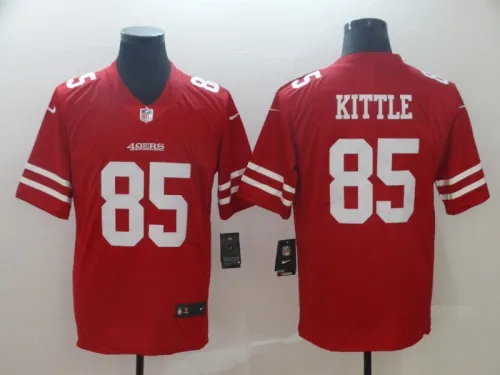 San Francisco 49ers 85 George Kittle Football Jersey Legend Red