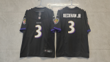 Baltimore Ravens 3 Odell Beckham Jr Football Jersey Black Three Dynasties