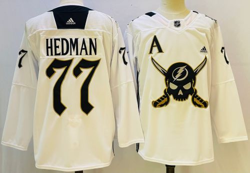 Adidas Tampa Bay Lightning 77 Victor Hedman Ice Hockey Jersey White