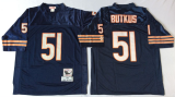 Chicago Bears 51 Dick Butkus Football Jersey Blue Retro