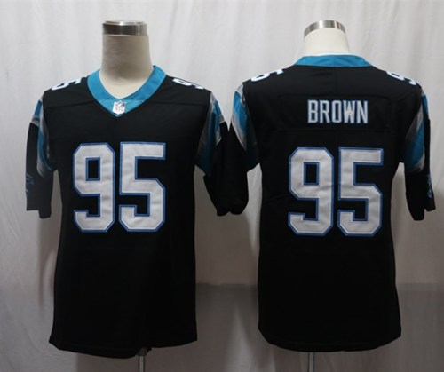 Carolina Panthers 95 Derrick Brown Football Jersey Legend Black