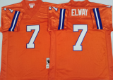 Denver Broncos 7 John Elway Football Jersey Orange Retro