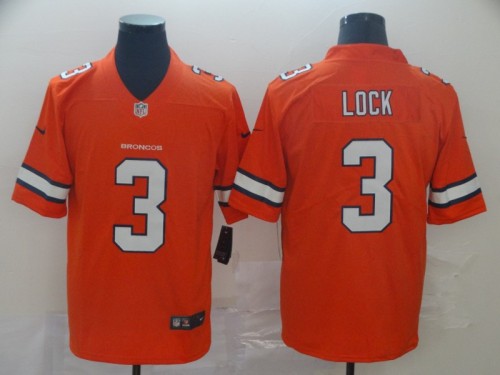 Denver Broncos 3 Drew Lock Football Jersey Legend Orange