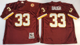 Washington Redskins 33 Sammy Baugh Football Jersey Red Retro