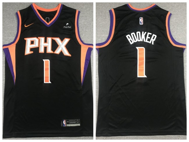 Nike Feinikesi suns 1 Devin Booker Basketball Jersey Black