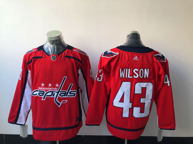 Adidas Classic Washington Capitals 43 Tom Wilson Ice Hockey Jersey Red