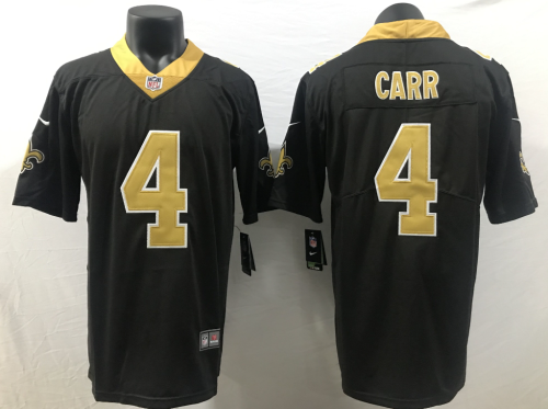 New Orleans Saints 4 Derek Carr Football Jersey Legend Black