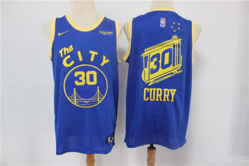 Nike Golden State Warrior 30 Stephen Curry Basketball Jersey Blue