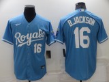 Nike Kansas City Royals 16 Bo Jackson Baseball Jersey Blue