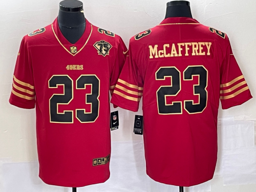 San Francisco 49ers 23 Christian McCaffrey Football Jersey Red