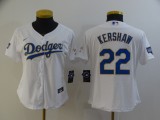 Women Nike Los Angeles Dodgers 22 Clayton Kershaw Baseball Jersey White
