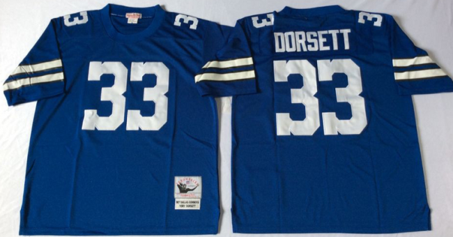 Dallas Cowboys 33 Tony Dorsett Football Jersey Blue Retro