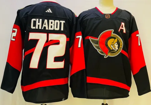 Adidas Ottawa Senators 72 Thomas Chabot Ice Hockey Jersey Black