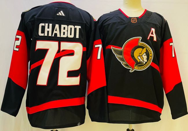 Adidas Ottawa Senators 72 Thomas Chabot Ice Hockey Jersey Black