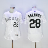 Colorado Rockies 28 Nolan Arenado Flexbase Baseball Jersey White