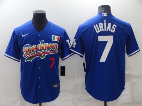 Nike Los Angeles Dodgers 7 Julio Urias Baseball Jersey Blue
