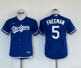 Youth Nike Los Angeles Dodgers 5 Freddie Freeman Baseball Jersey Blue