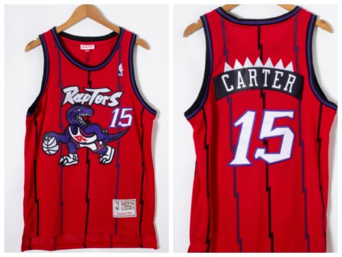 Toronto Raptors 15 Vince Carter Basketball Jersey Red Retro