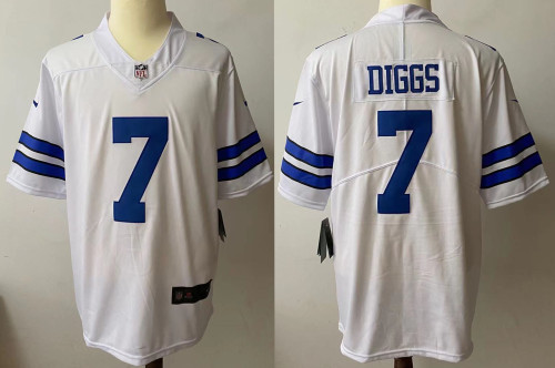 Dallas Cowboys 7 Trevon Diggs Football Jersey White
