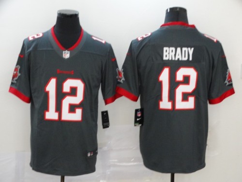 Tampa Bay Buccaneers 12 Tom Brady Football Jersey Legend Gray