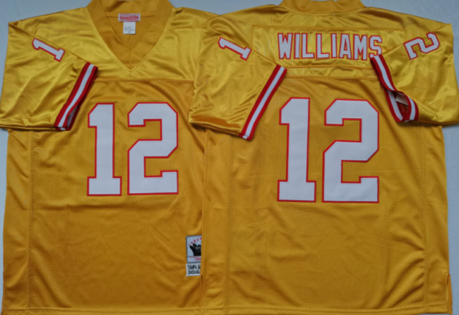 Tampa Bay Buccaneers 12 Doug Williams Football Jersey Yellow Retro