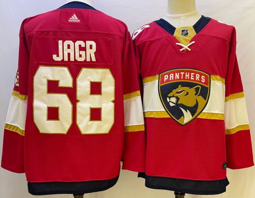 Adidas Florida Panthers 68 Jaromir Jagr Ice Hockey Jersey Red