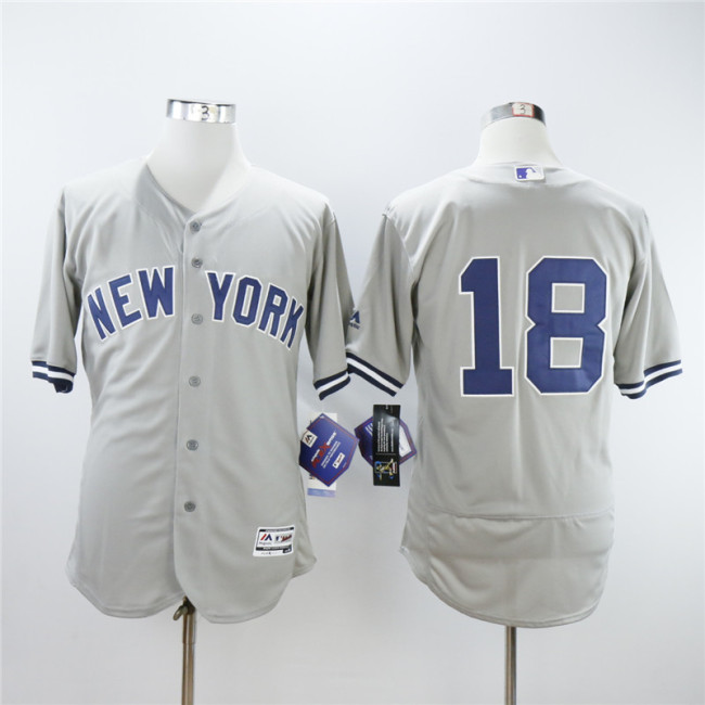 New York Yankees 18 Didi Gregorius Flexbase Baseball Jersey Gray