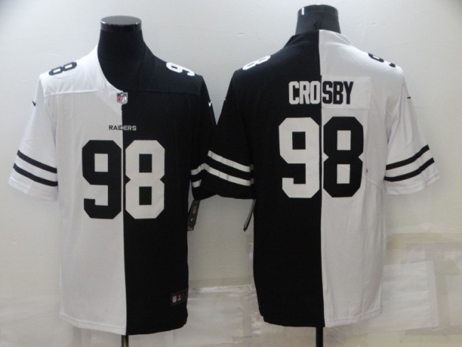 Oakland Raiders 98 Sidney Crosby Football Jersey Legend Half version