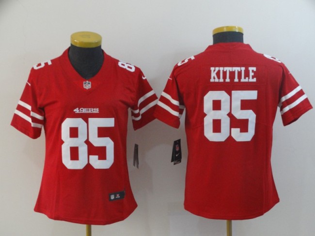 Women San Francisco 49ers 85 George Kittle Football Jersey Legend Red