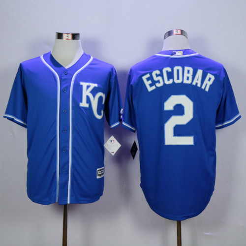 Kansas City Royals 2 Alcides Escobar Baseball Jersey blue Fans