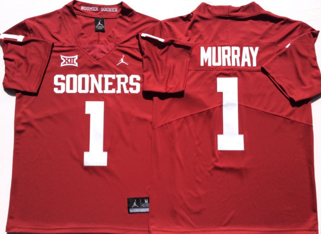 Oklahoma Sooners Jordan 1 Kyler Murray College Football Limited Jersey Red