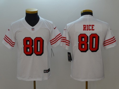 Youth 2018 New San Francisco 80 Jerry Rice Football Jersey Legend generation