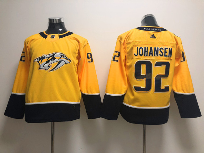 Youth Adidas Classic Nashville Predators 92 Ryan Johansen Ice Hockey Jersey Yellow