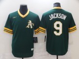 Nike Oakland Athletics 9 Reggie Jackson Baseball Jersey Green Retro