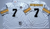 Pittsburgh Steelers 7 Ben Roethlisberger Football Jersey White Retro