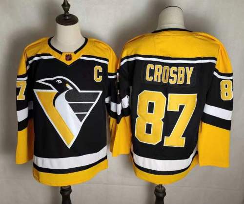 Adidas Pittsburgh Penguins 87 Sidney Crosby Ice Hockey Jersey Black