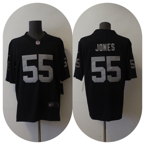 Oakland Raiders 55 Taiwan Jones Football Jersey Legend Black