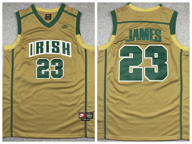 Ncaa 23 LeBron James Basketball Jersey High School Yellow