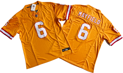 Tampa Bay Buccaneers 6 Baker Mayfield Football Jersey Orange Three Dynasties