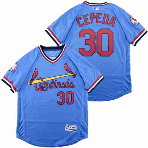 St.Louis Cardinals 30 Orlando Cepeda Flexbase Baseball Jersey Blue