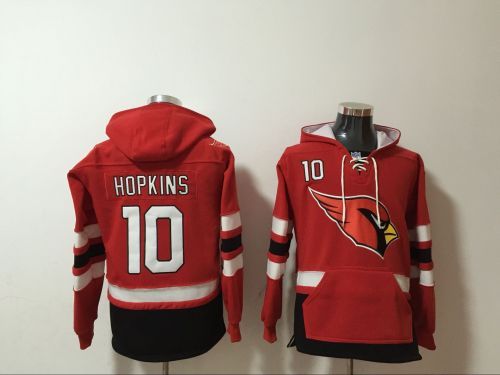 Arizona Cardinals 10 DeAndre Hopkins Hoodies Football Jersey Red