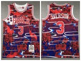 Philadelphia 76ers 3 Allen Iverson Basketball Jersey Rabbit Year Retro