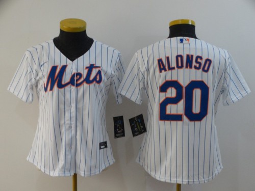 Women Nike New York Mets 20 Pete Alonso Baseball Jersey White