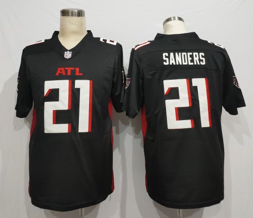 Atlanta Falcons 21 Deion Sanders Football Jersey Legend Black